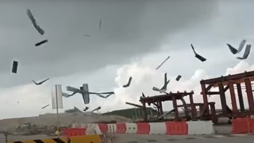 'Extremely rare' landspout caused flying debris in Changi, says Met Service 'Extremely rare' landspout caused flying debris in Changi, says Met Service