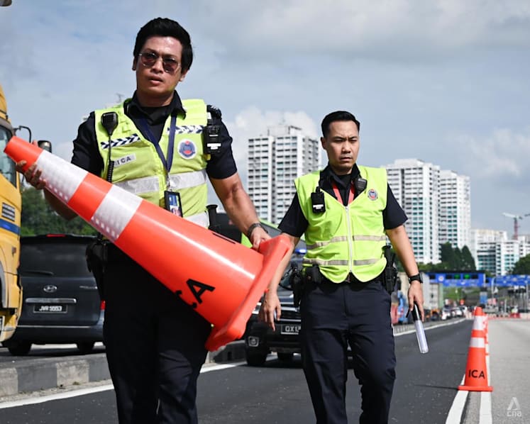 ICA adds traffic cones to increase lane visibility after Woodlands Checkpoint accident
