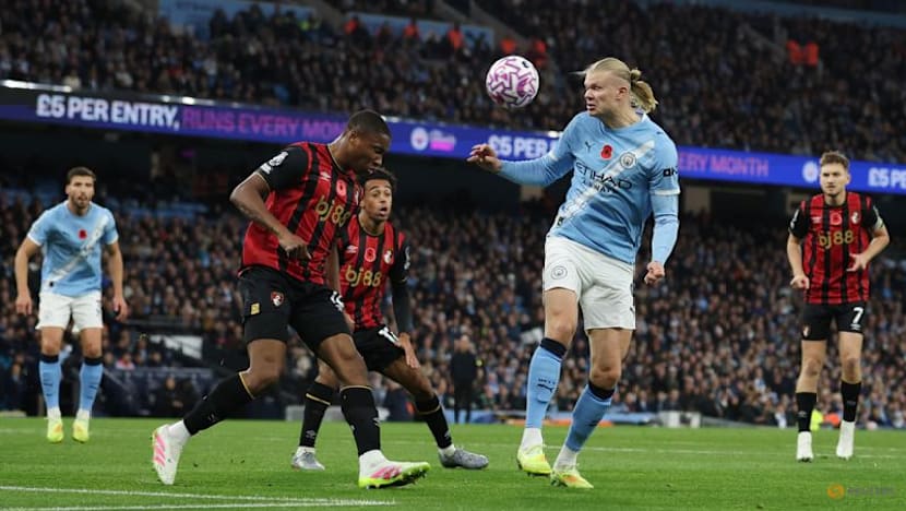 Haaland's dazzling double against Bournemouth earns praise from Guardiola