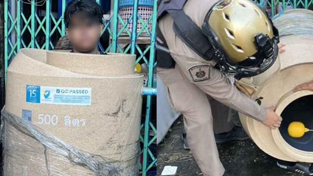 泰国醉汉爬进储水箱睡着 救援人员排水后成功救出