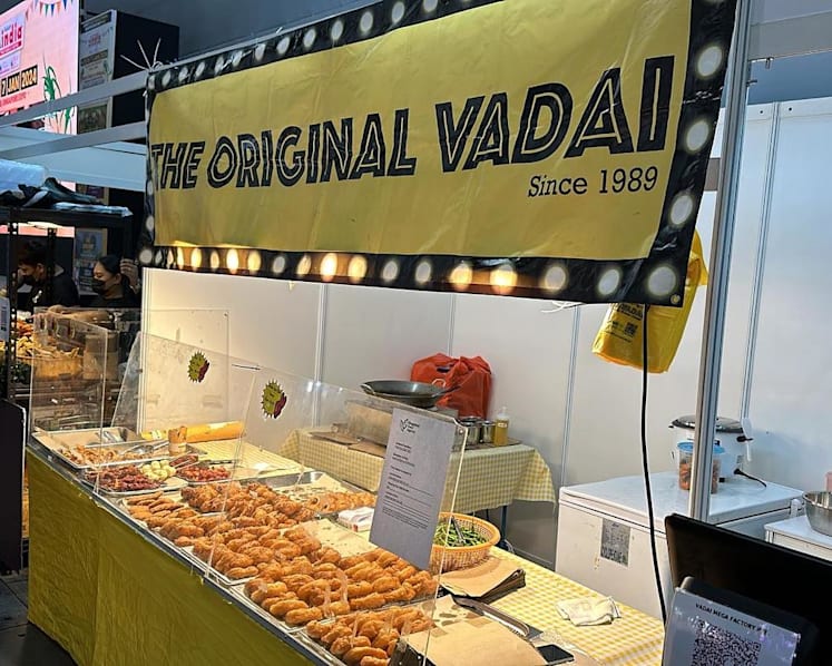 Stall owners set up in spaces apart from Geylang Serai Ramadan Bazaar, as competition for customers heats up
