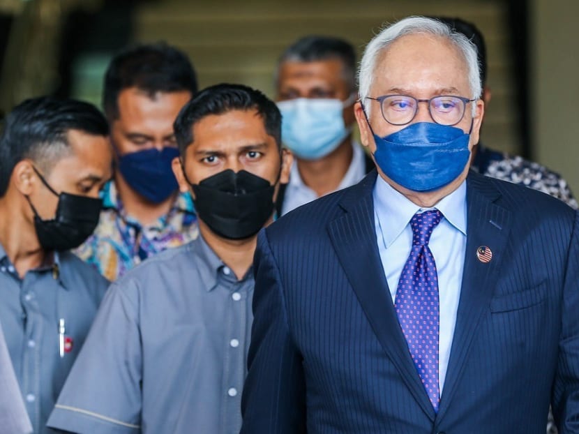 Under a Mareva injunction, former Malaysian prime minister Najib Razak (right) is allowed to withdraw a maximum of RM100,000 (S$32,000) monthly. Under a Mareva injunction, former Malaysian prime minister Najib Razak (right) is allowed to withdraw a maximum of RM100,000 (S$32,000) monthly.