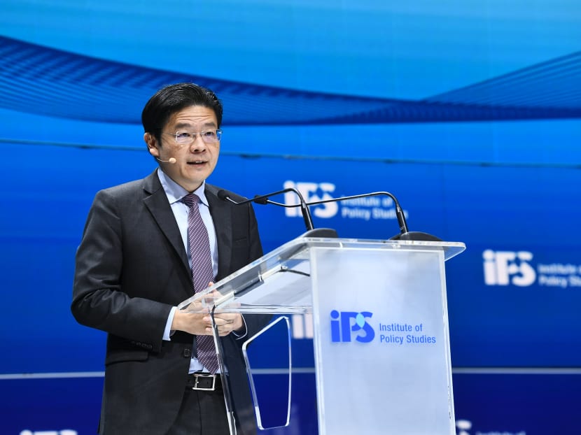 Education Minister Lawrence Wong speaking at a conference organised by the Institute of Policy Studies, which centred around a post-pandemic Singapore. Education Minister Lawrence Wong speaking at a conference organised by the Institute of Policy Studies, which centred around a post-pandemic Singapore.