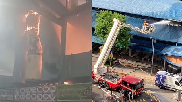 黄埔熟食中心排气管道起火 摊贩：未遭遇如此严重火患
