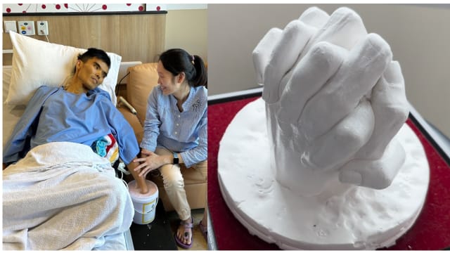 与爱妻共制“十指紧扣”模具 癌症病患隔天逝世