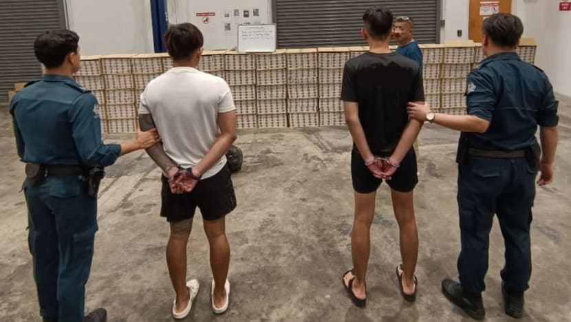 2 men arrested for evading more than S$400,000 in duty and GST; 4,150 cartons of contraband cigarettes seized