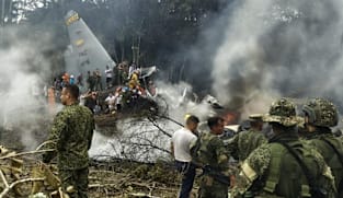 Military plane with 125 aboard crashes in Colombia. At least 48 rescued