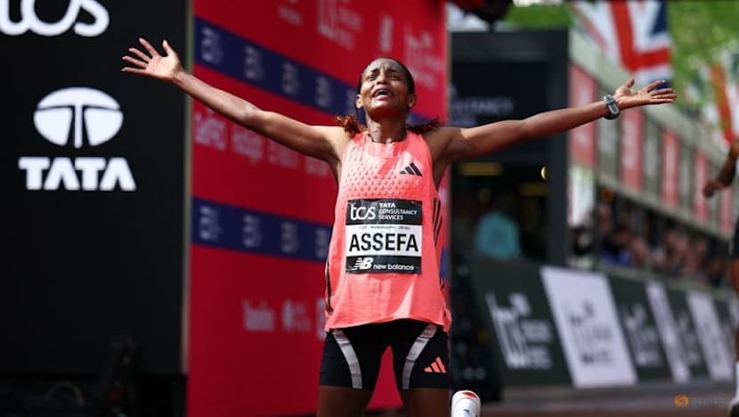 Ethiopia's Assefa breaks own world record at London Marathon