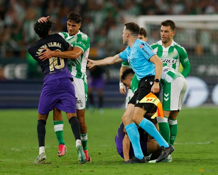 Betis' Bernal handed four-game ban for sending off against Barcelona