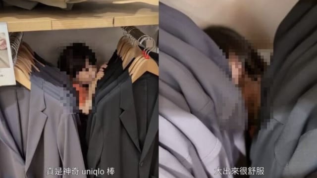 让幼女躲到服饰店展示柜“排便” 网民炮轰父母没素质