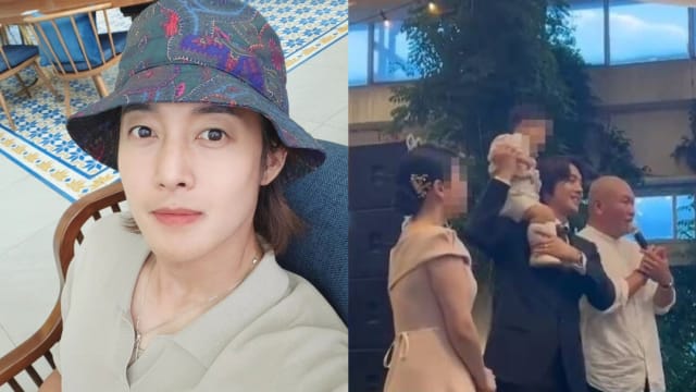 金贤重首公开与妻同框　儿子周岁宴现场照曝光