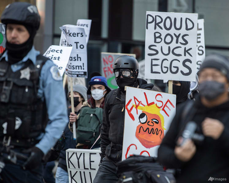 Hundreds protest Rittenhouse acquittal across US