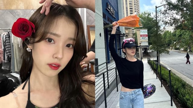 IU素颜随意“蹲坐路边”　网：像个孩子！