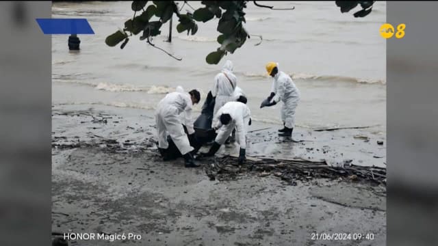我国当局接获马国通报 漏油事件油污扩散到柔佛