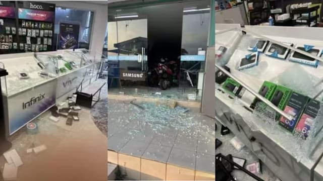 马国手机店遭破门行窃 匪徒持刀威胁保安