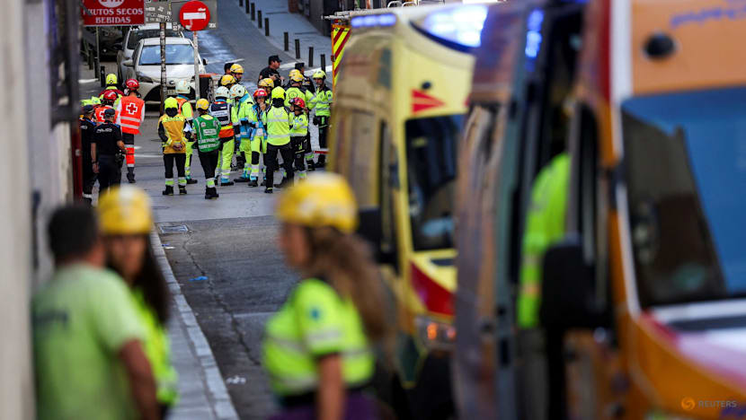 Four missing after Madrid building partly collapses