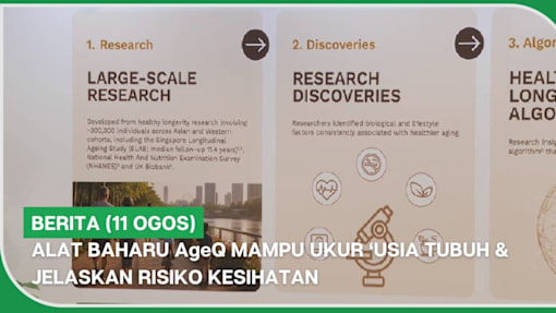 BERITA (11 Ogos) | Alat baharu AgeQ mampu ukur 'usia' tubuh anda & jelaskan risiko kesihatan