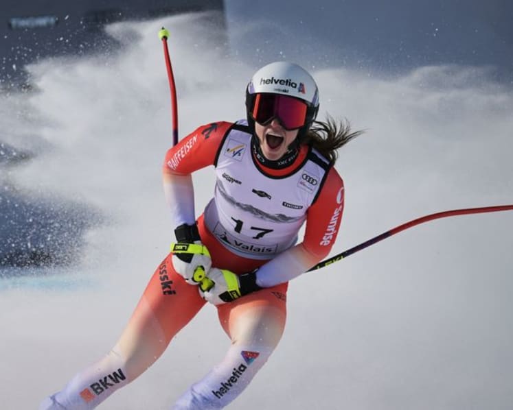 Alpine skiing-Blanc wins home super-G in Crans-Montana as Olympics approach