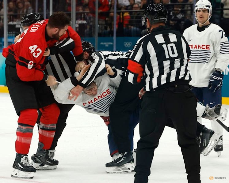 Ice hockey-France suspend Crinon for rest of Games after Canada fight