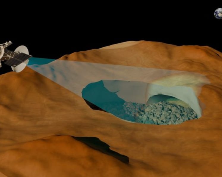 Radar data reveals cavernous underground lava tube on Venus