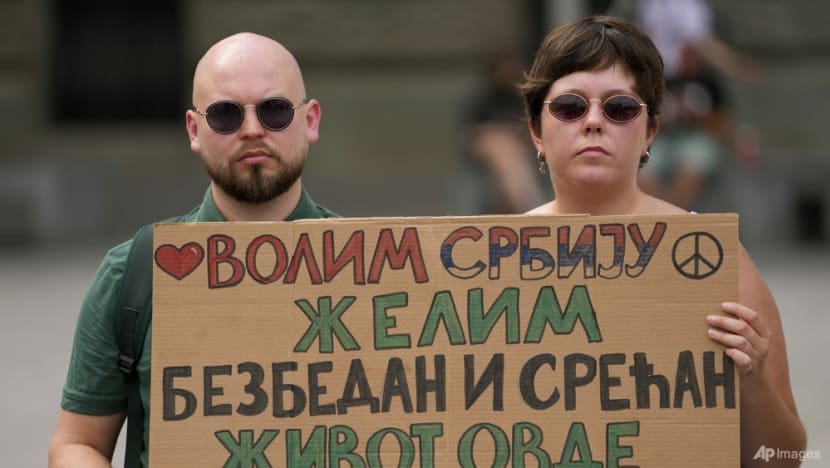Russian anti-war activists hold protest after activists face entry, residence problems in Serbia