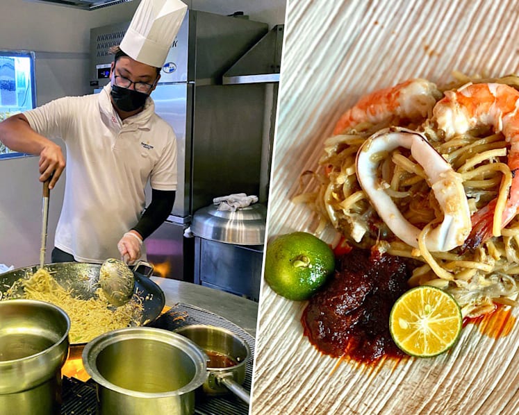 Free-Flow Geylang Lor 29 Charcoal Fried Hokkien Mee At Shangri-La's Hawker Buffet Pop-Up