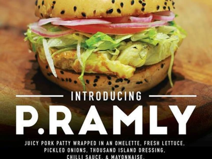 A Facebook picture of the Ninja Joe’s ‘P. Ramly’ pork burger. Photo: Ninja joe/Facebook