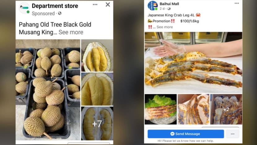 Victims scammed of S$20,000 trying to buy durian, wagyu beef from online platforms Victims scammed of S$20,000 trying to buy durian, wagyu beef from online platforms