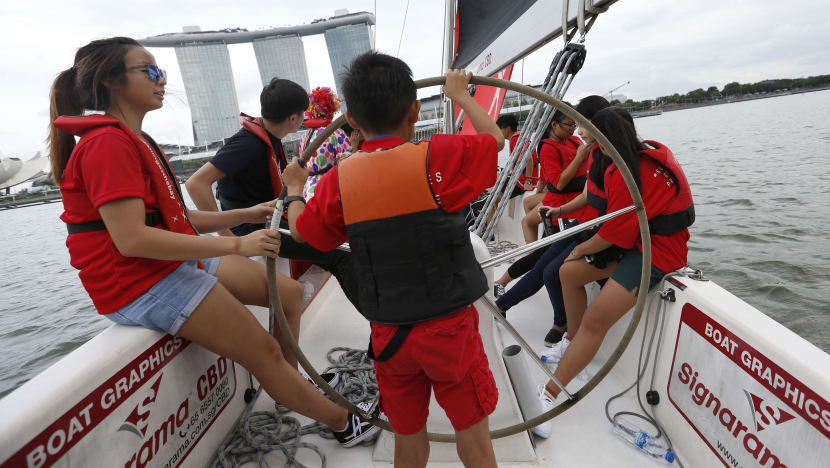 Sailing for a good cause; underprivileged youths learn the ropes with Team Singapore