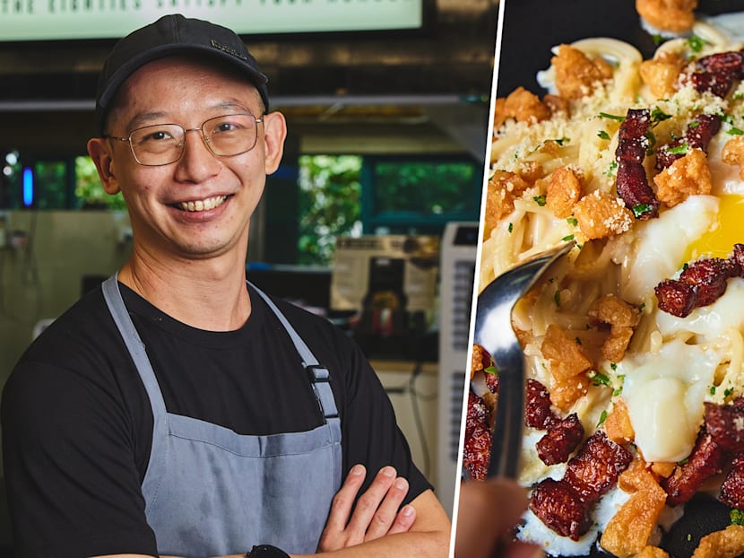 Ex-Cicheti Chef Serves $7.80 Spaghetti Carbonara With Crispy Pork Lard At Hip Hawker Stall In Bukit Merah