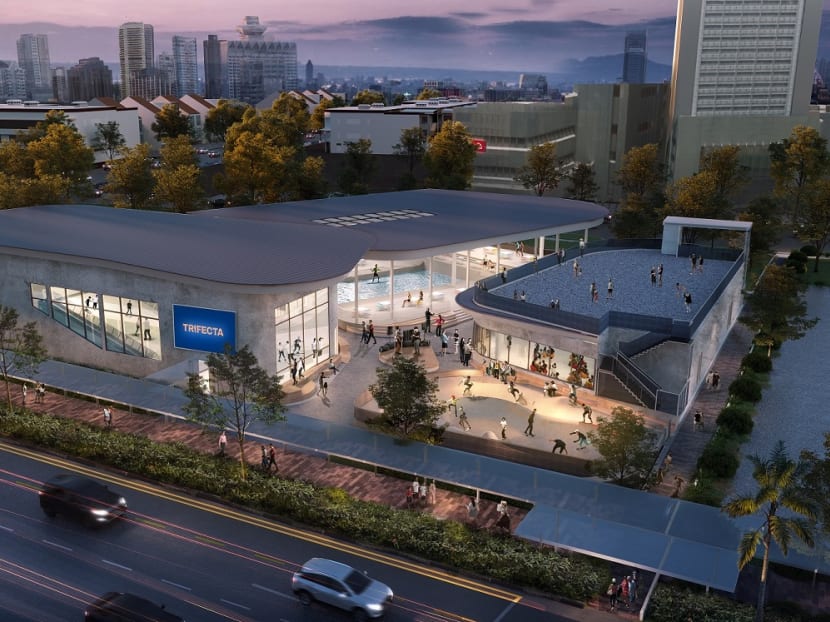 You can soon surf, ski, snowboard and skate in Orchard Road at Trifecta, a new sports-themed attraction