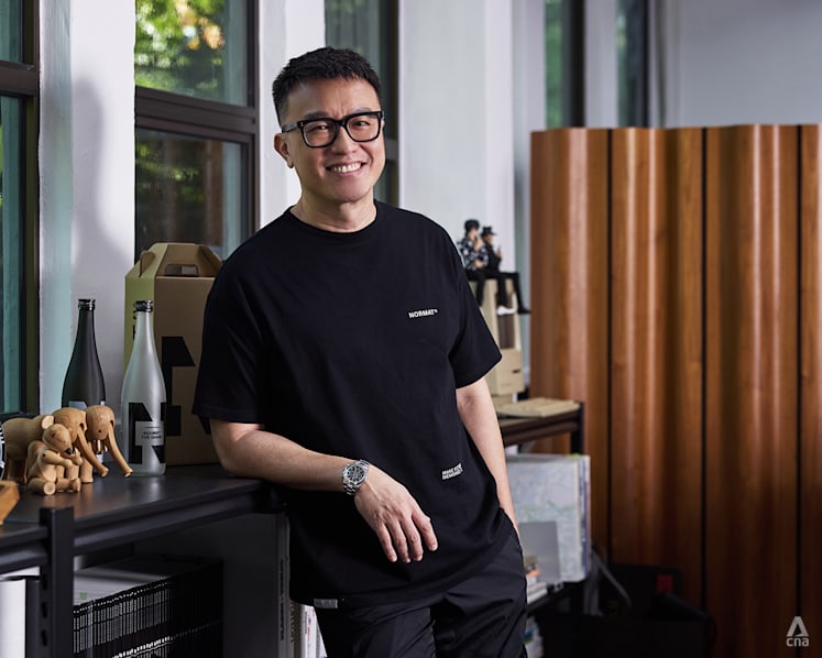 Larry Peh, the man behind the red carp motif on the white plastic bags used in Singapore