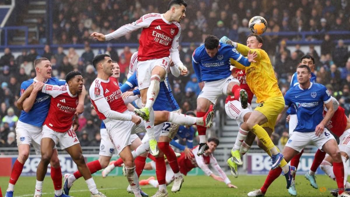 Martinelli hat-trick sends Arsenal past Portsmouth in FA Cup
