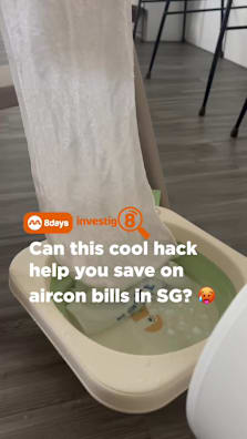 Can a towel, ladder and bucket really replace aircon in Singapore?  #8dayssg #8dayssgtrending #sgtiktok #fypsg #lifehack 