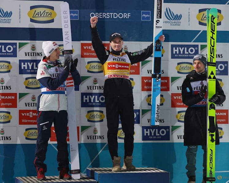 Ski Jumping- Slovenia's Prevc sets pace in Four Hills with Oberstdorf victory