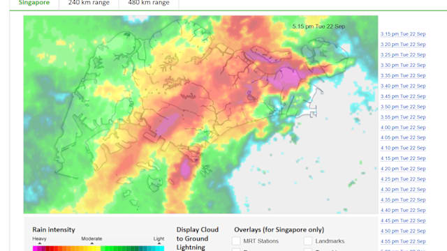 全岛多地下午降豪雨 两个地区出现突发性淹水