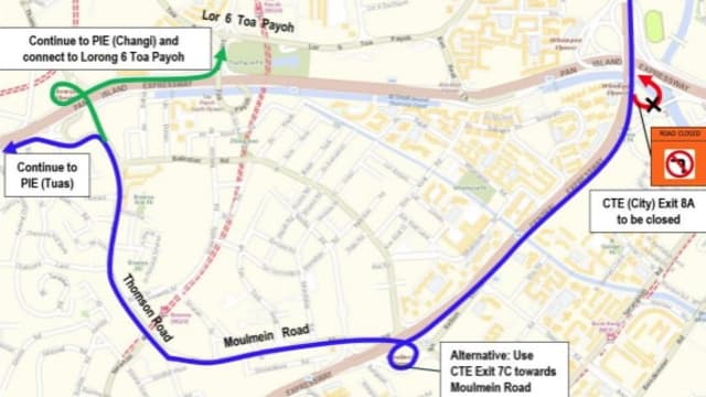 CTE部分路段 1月18日暂时关闭 