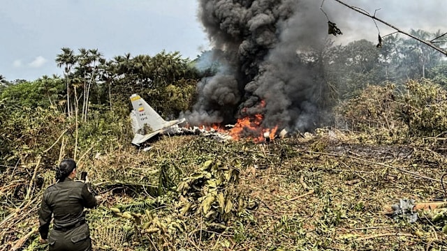 哥伦比亚军用运输机坠毁 至少酿8死逾80伤