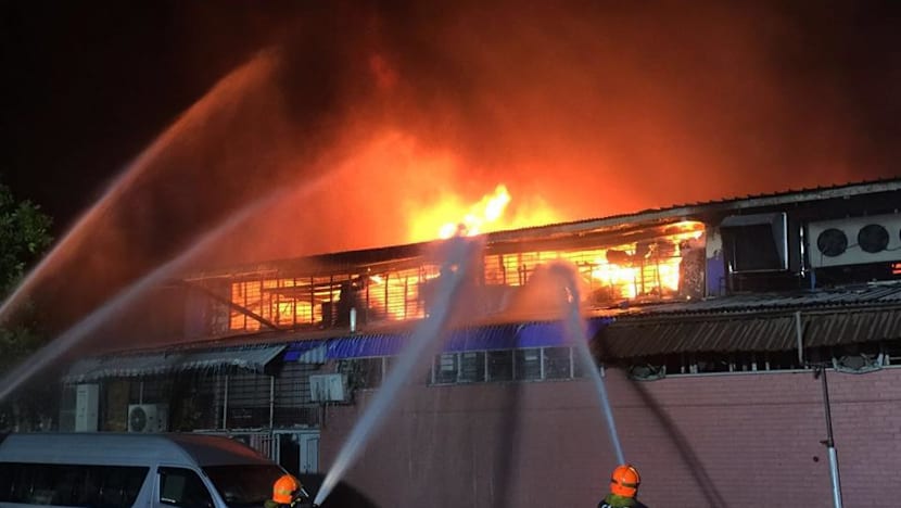 Massive fire put out at Toa Payoh Industrial Park