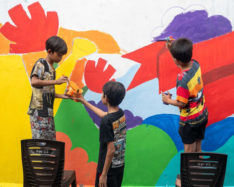 From dark alleyways to street galleries: How Indonesian youths are making their community safer