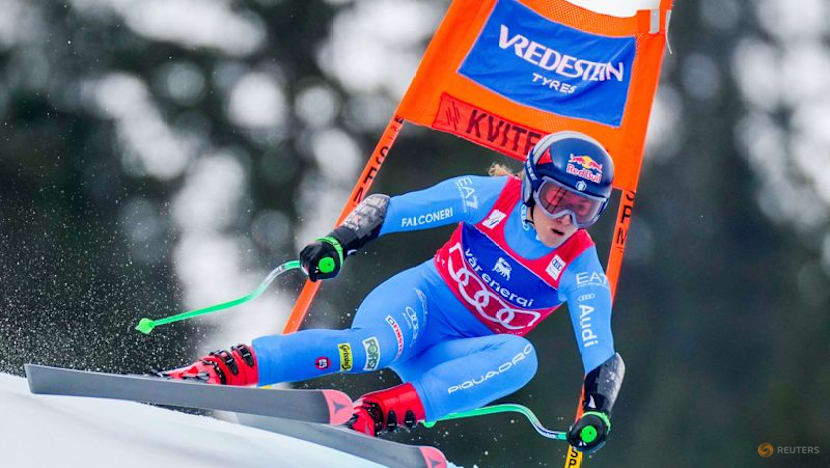 Alpine skiing-Italy's Goggia takes women's super-G World Cup Globe