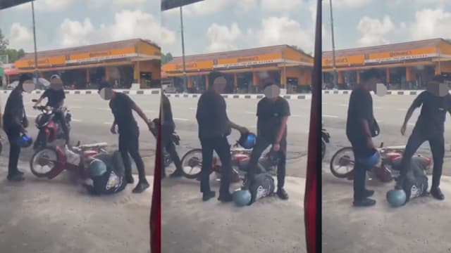 马国嫌犯疑拒捕逆行逃离 遭警员踩踏头部