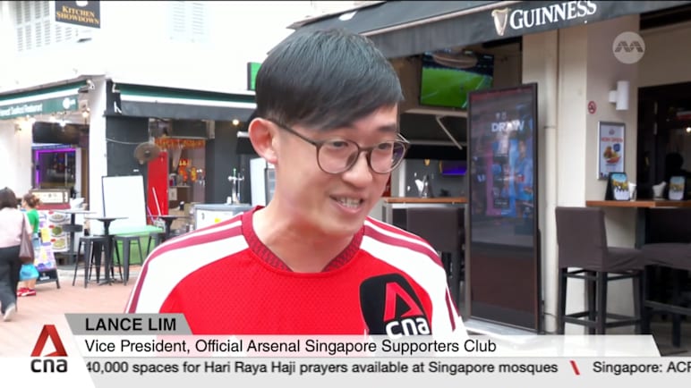 Singapore fans celebrate as Arsenal clinch first Premier League title in more than 20 years