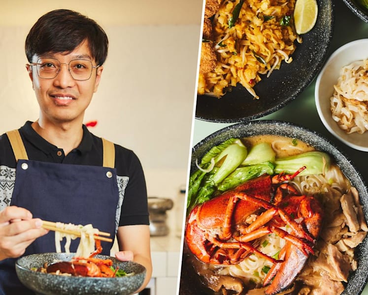 Hor Fun With Lobster & Salted Egg Chicken Cutlet By Ipoh-Born Chef At Cute Cafe 