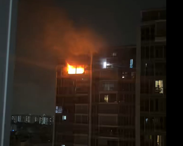 3 taken to hospital after fire at Kovan condo; one with burn injuries