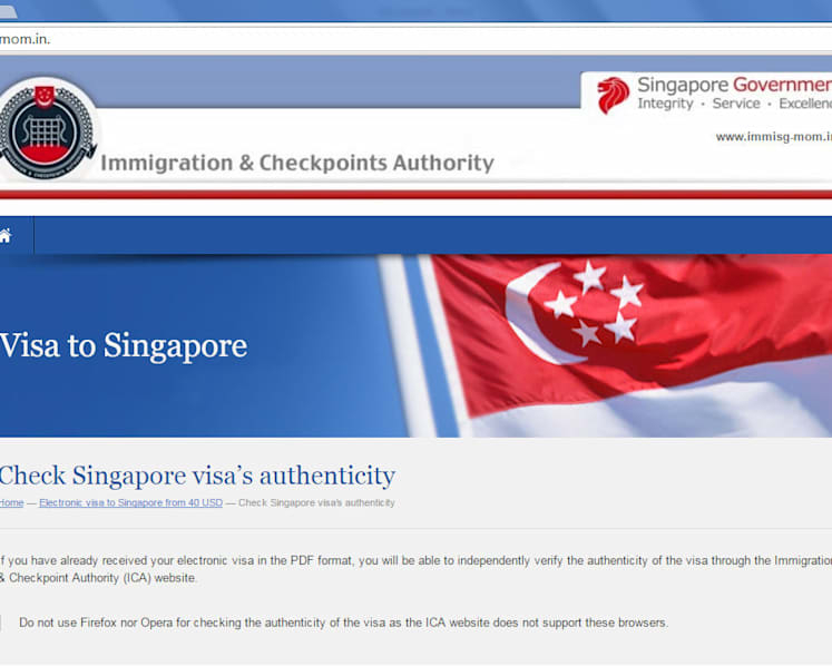 ICA warns about fake phishing website, police report made