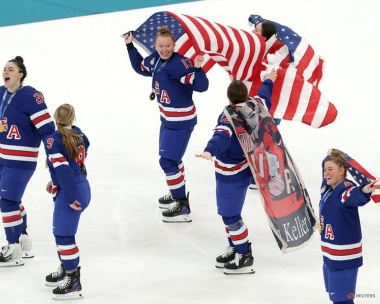 Ice hockey-United States earn gold, revenge in OT win over Canada