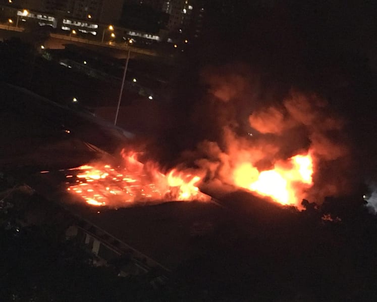 Massive fire put out at Toa Payoh Industrial Park