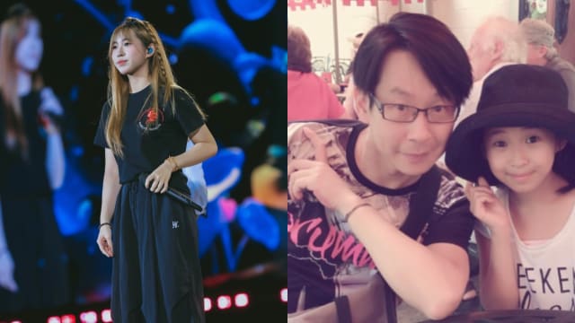 “小玫瑰”游新加坡环球影城，翻出童年父女合照！网惊呼：五月天冠佑一直没变