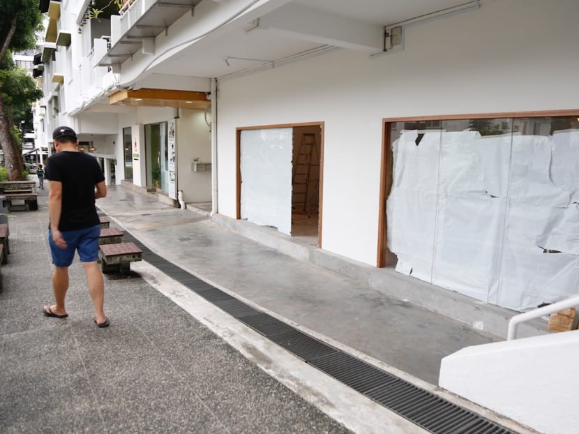 The former premises of the Sloane Clinic at Chip Bee Gardens. The founders of the aesthetic and plastic surgery chain are currently embroiled in a legal tussle with the management over the use of the chain’s name. Photo: Raj Nadarajan/TODAY